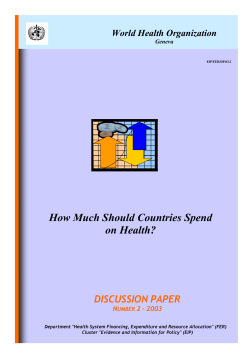 How Much Should Countries Spend on Health?