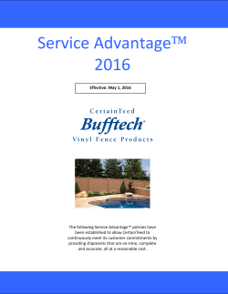 Service Advantage&trade; 2016