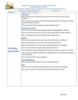 First Quarter Unit Plan