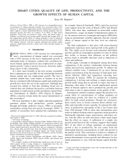 smart cities: quality of life, productivity, and the growth effects of