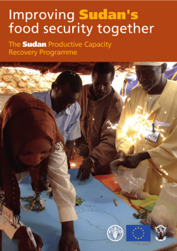The Sudan Productive Capacity Recovery Programme