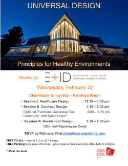 universal design - Chaminade University of Honolulu
