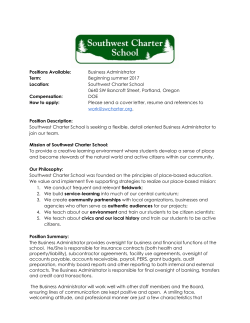 Positions Available: Business Administrator Term: Beginning