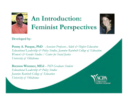 An Introduction: Feminist Perspectives
