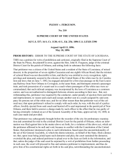 Plessy v. Ferguson - MSU History Department