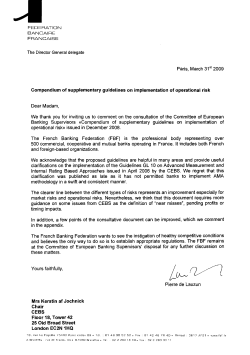 French Banking Federation - European Banking Authority