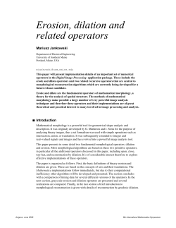 Erosion, dilation and related operators