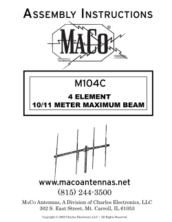 4 ELEMENT 10/11 METER MAXIMUM BEAM