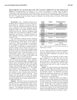 The Stability of Calcium Silicates and Calcium Carbonate on the