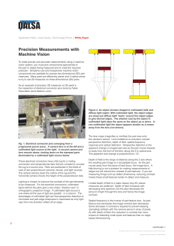 Precision Measurements with Machine Vision