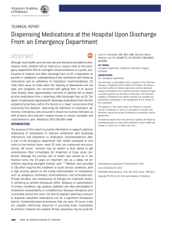 Dispensing Medications at the Hospital Upon Discharge