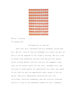 Curriculum Project-Pop Art