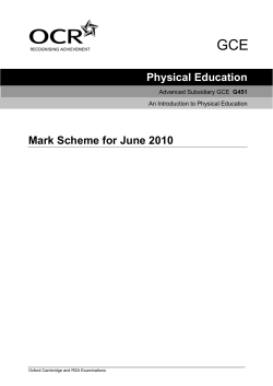Mark scheme - Unit G451 - An introduction to physical