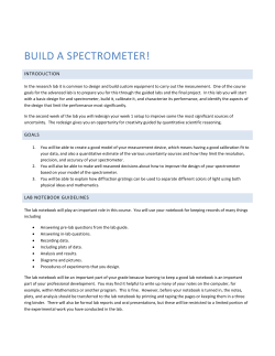 BUILD A SPECTROMETER!