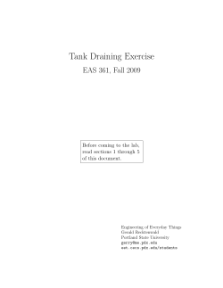 Tank Draining Exercise - Engineering of Everyday Things