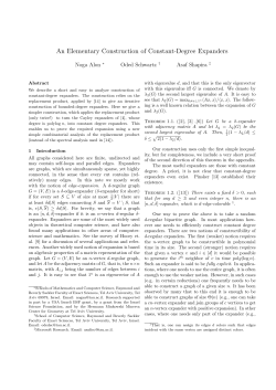 An elementary construction of constant