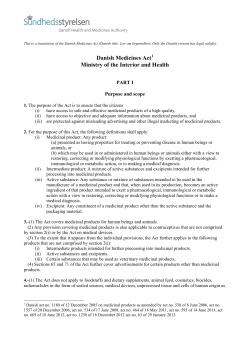 Danish Medicines Act