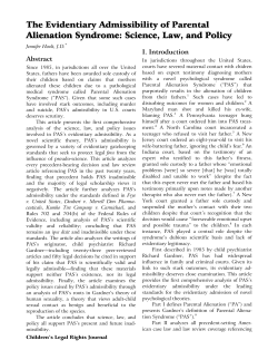 The Evidentiary Admissibility of The Evidentiary