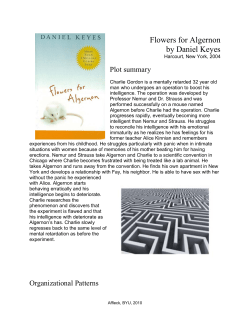 Flowers for Algernon by Daniel Keyes