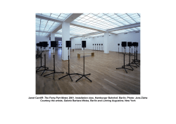 Janet Cardiff: The Forty-Part Motet, 2001. Installation view