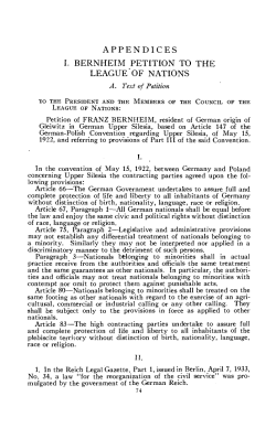 appendices i. bernheim petition to the league of