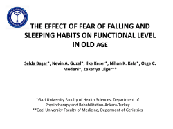 THE EFFECT OF FEAR OF FALLING AND SLEEPING HABITS ON