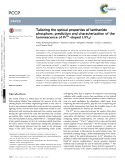 Tailoring the optical properties of lanthanide