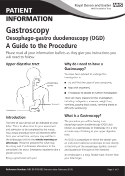 Gastroscopy Oesophago-gastro Duodenoscopy