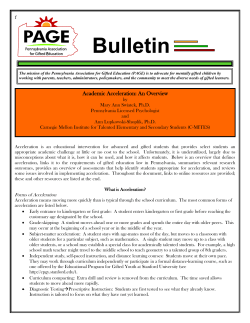 PAGE Acceleration Bulletin 1010