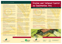 Erosion and Sediment Control on Construction Sites