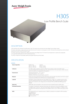 Low Profile Bench Scale
