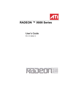 RADEON &trade; X600 Series