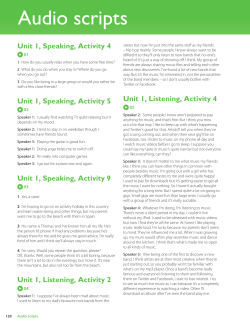 Audio scripts