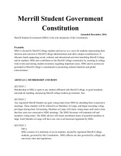 MSG Constitution - Merrill College