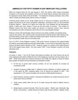 america`s top fifty power plant mercury polluters