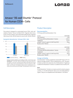 96-well Nucleofector Kits - BioResearch