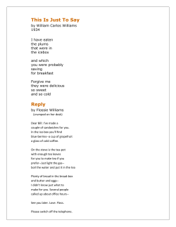 This Is Just To Say Reply