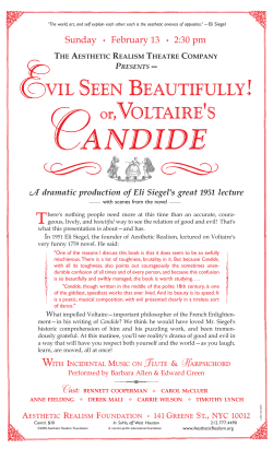 candide - The Aesthetic Realism Theatre Company