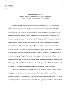 Contradiction in Terms: Nation States, Individual