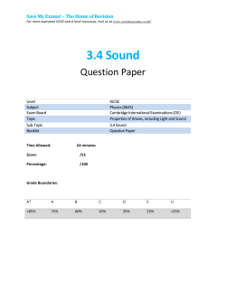 3.4 Sound - SAVE MY EXAMS!