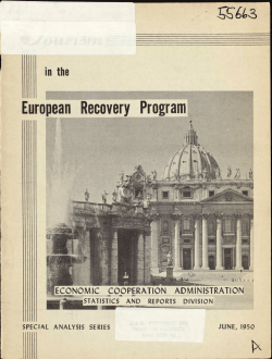 Tourism in European Recovery Program