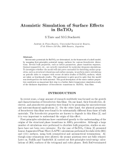Atomistic Simulation of Surface Effects in BaTiO3