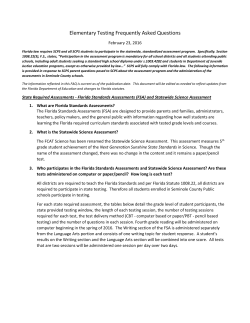 Elementary Testing Frequently Asked Questions