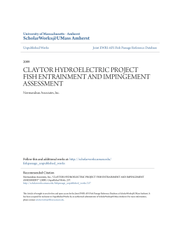 claytor hydroelectric project fish entrainment and impingement