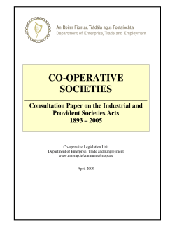 co-operative societies - Department of Jobs, Enterprise and Innovation