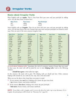 Irregular verbs