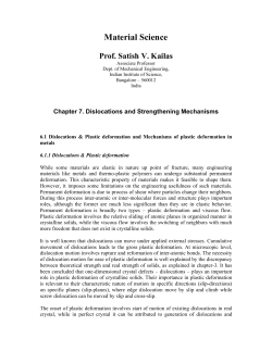 Lecture Notes-Dislocations and Strengthening Mechanisms