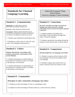 Standards for Classical Language Learning