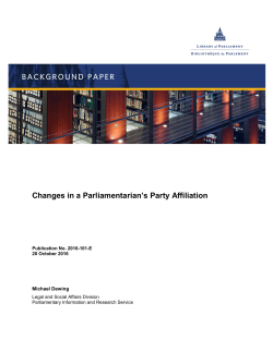 Changes in a Parliamentarian`s Party Affiliation