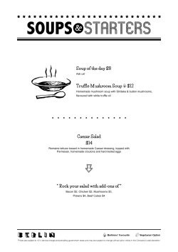 Menu - The Berlin Bar